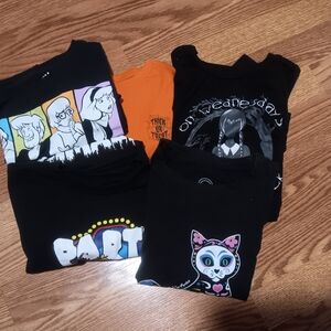Orange and Black Kids Short Sleeve Tees
